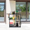 Azheruol Organizer Yard Tool Storage Rack,Garden Organizer,Steel Yard Tool Racks