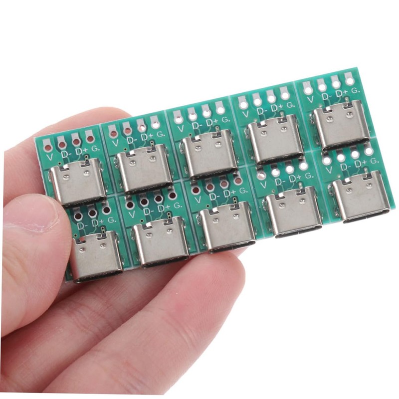 jojofuny DIY USB c Adapter Kit 20pcs USB c PCB