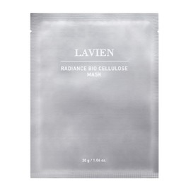 [LAVIEN] Radiance Bio Cellulose Mask (Pack of 5 Pouch) - Facial Mask with Centella Asiatica Leaf Water & Niacinamide, Moisturizing & Cooling & Soothing Effect for All Skin Types