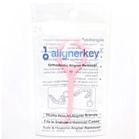 AlignerKey Clear Aligner Ortho Removal Tool for Invisalign by Aligner Key - Pink