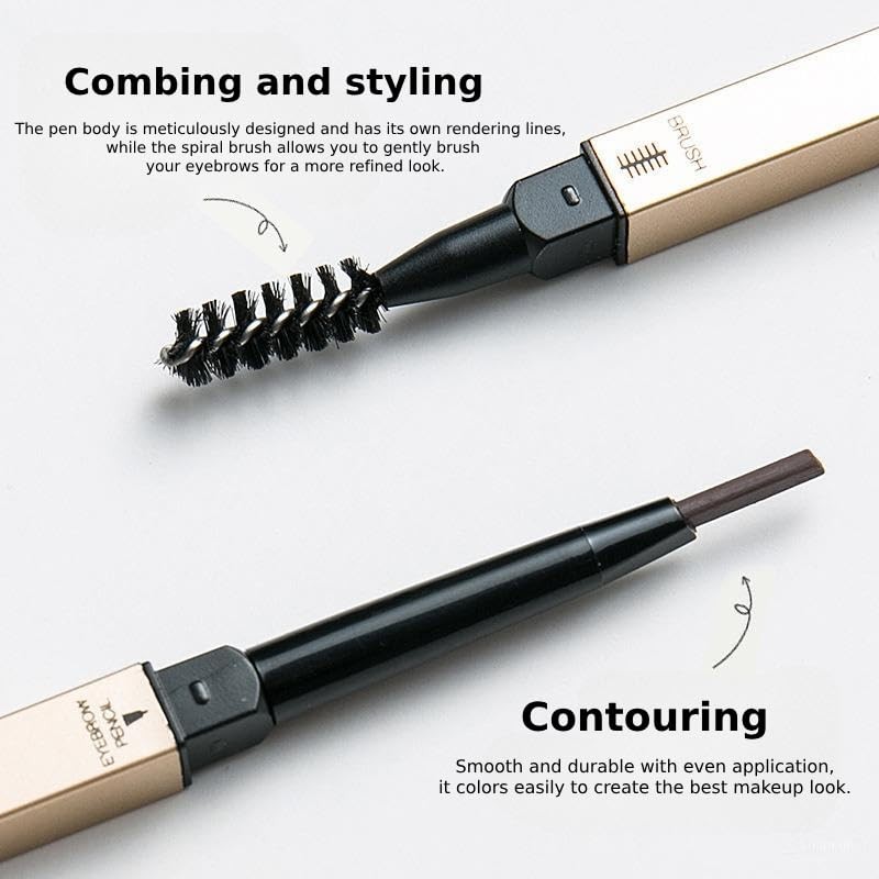 Lamela Double Sided Eyebrow Pencil with Brush, Brown and Transparent