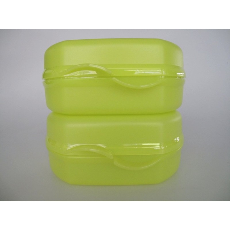 TUPPERWARE Snacky Sandwich Box yellow (2) 7220