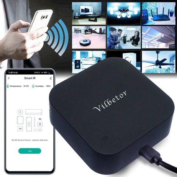 Vilbetor TUYA WiFi Smart IR Remote Controller with Temperature and