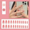 24pc Uñas Postizas Reutilizables Uñas Press On Con Pegamento
