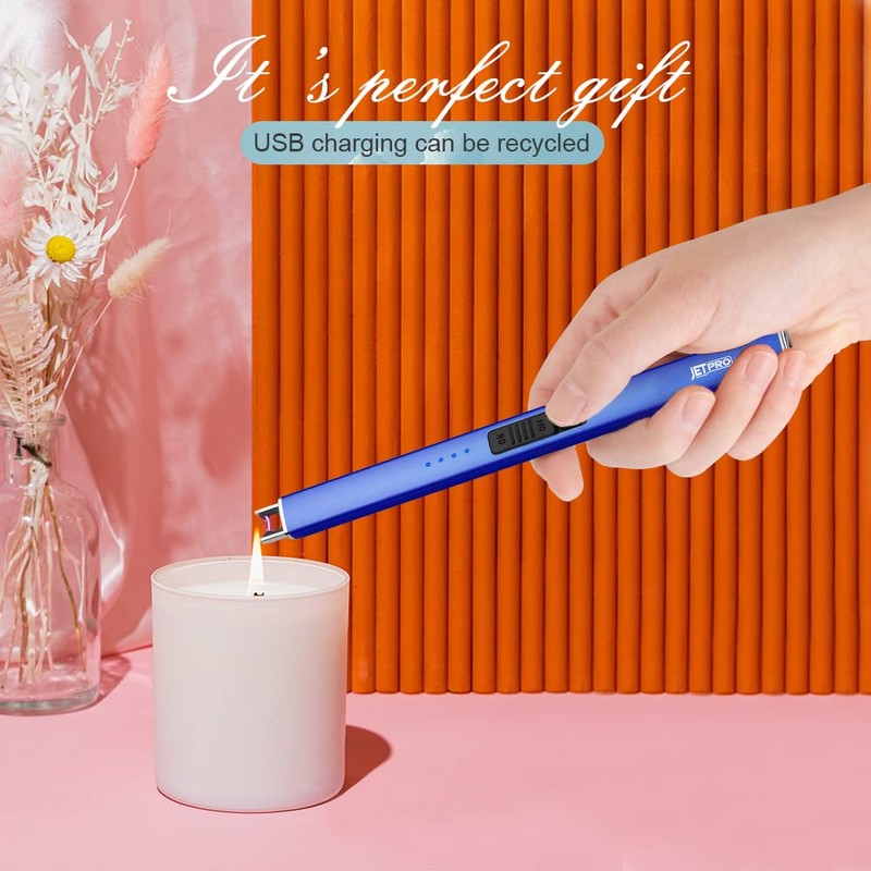 JETPRO Electric Lighter Arc Windproof Flameless USB Lighter Rechargeable Lighter