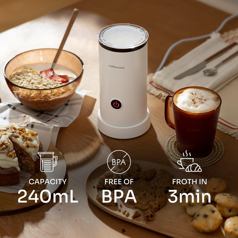 Mellerware Frothy Milchaufschäumer (schwarz, Kunststoff)