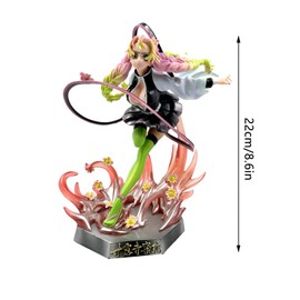 Elie&Eason Demon Slayer Toys, 22CM Mitsuri Figure Anime Kiba Dolls PVC Model Real Toys, Anime Series Collectible Figure, Desktop Decoration Collectibles Gifts