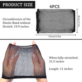 4 Pcs Wig Caps，Nylon Mesh Wig Cap，Wig NetsHair Net for Wigs, Wig Caps to Hold Wig in Place, Wig Net for Long Hai(Black)