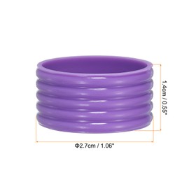 PATIKIL Badminton Racket Handle Grip Ring, 8 Pack Racquet Fix Ring Grip Band Rubber Ring Non-Slip Absorbent Overgrip in Place, Purple