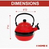HOME-X Santa Claus Whistling Kettle, Porcelain Coated Steel Kettle for