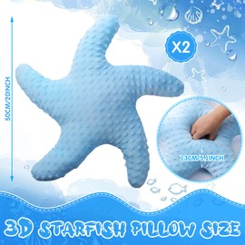 Fumete Starfish Pillow Beach Starfish Shaped Throw Pillows 20'' Stuffed Animal Cute Plush Coastal Decor Ocean Star Pillow Plush Cushion for Kid Bedroom Living Room Sofa Couch(Yellow,2 Pcs)