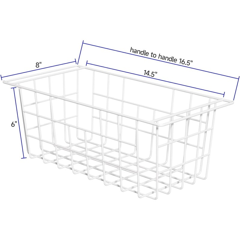 Slideep Chest Freezer Organizer Bins 16.5 Inch, Deep Upright Freezer