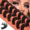 7 Pairs Faux Eyelashes, Fluffy False Eyelashes, 20mm Full Wispy