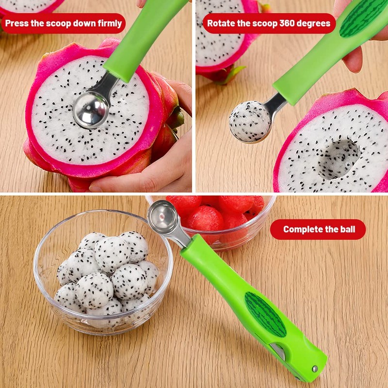 3 in 1 Ball Cutter, RosyFate Watermelon Cutter, Melon Cutter