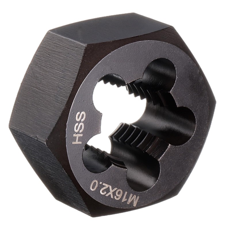 sourcing map Hex Threading Die M16 x 2 Metric Thread