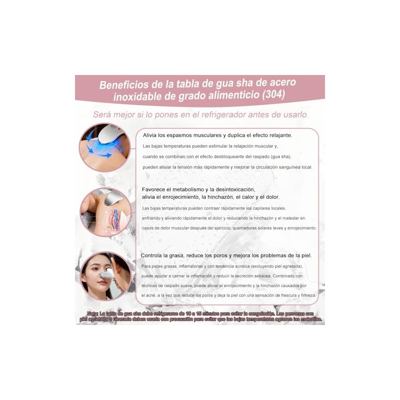 2 piezas de Gua Sha, gua sha acero inoxidable, Herramienta