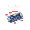 waveshare Ethernet/USB HUB HAT B with Box ABS Case for