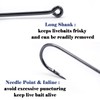 FishTrip Crappie Panfish Fishing Hooks-100pcs Aberdeen Hooks Long Shank Light