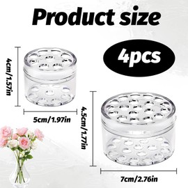 4pcs Blumenhalter,Blumenhalter Für Vasen,Hanataba Blumenhalter,Blumen Bouquet Twister,Blumenstielhalter,Transparenter Spiralstielhalter Für Blumen,Für Diy Blumenarrangement Halte Stielhalter Blumen