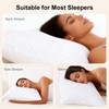 FISHDRU Goose Feathers and Down White Pillows with 100% Cotton