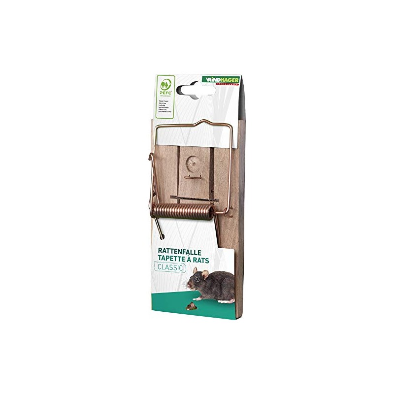 Windhager PEFC Wood Rat Trap, Brown, 6 x 5 x