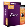 Elixir Elixir Strings, Acoustic Guitar Strings, 80/20 Bronze with NANOWEB Coating, Longest-Lasting Bright and Focused Tone with Comfortable Feel, 6 String Set, 3 Pack, Custom Light 11-52