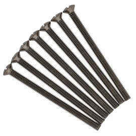 Evoges M3.5 x 50mm Long Raised Countersunk Slotted Head Electrical Screws for Plugs Socket Switches, Pack of 20 (Black Nickel)