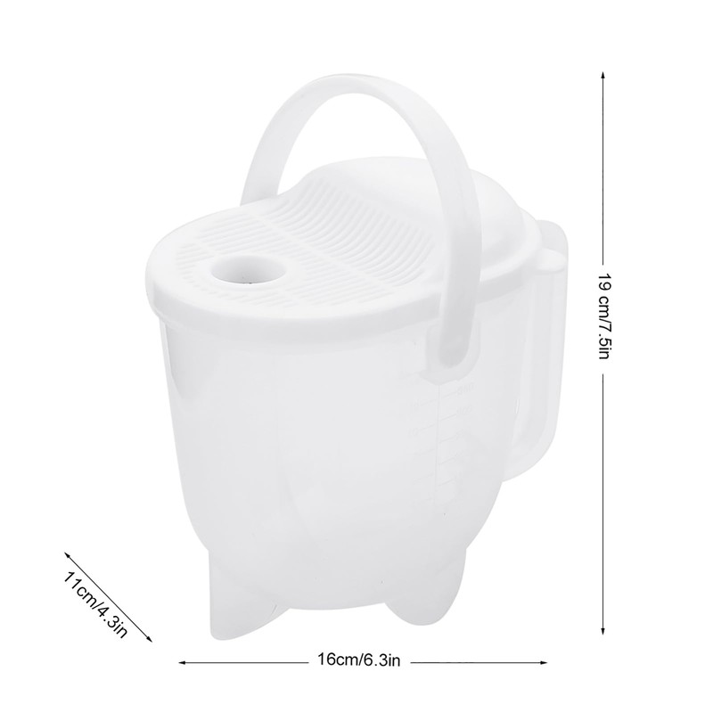 Moncer Rice Washing Bowl Colander, Rice Washing Bowl with Strainer
