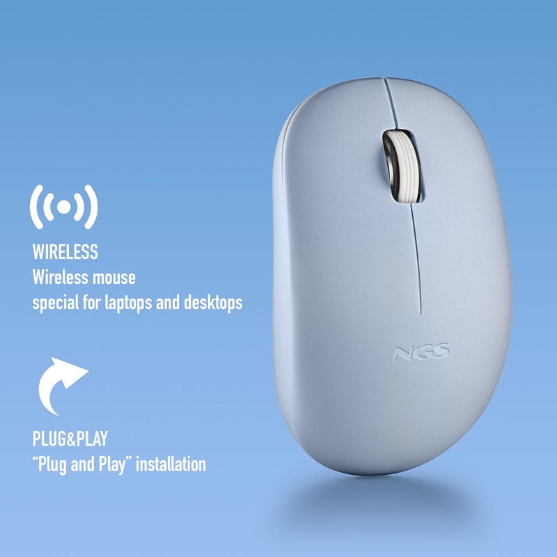 NGS Fog Pro Blue Wireless Mouse 1000 DPI Optical Mouse
