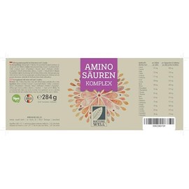 Aminosäuren Komplex hochdosiert - 240 Tabletten mit 6.000 mg Aminosäuren pro Tag: 9 essentielle Aminosäuren + 3 Co-Faktoren: Taurin, Carnitin & Glycin - laborgeprüft mit Zertifikat - 100% vegan