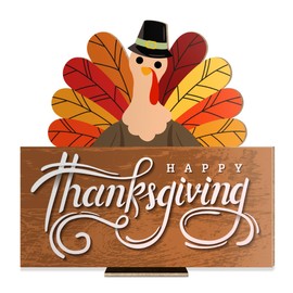 Thanksgiving Decorations Sign, Turkey Decorations, Thanksgiving Decor Indoor for Home Office Front Door, Happy Thanksgiving Decorations for Kitchen, Happy Thanksgiving