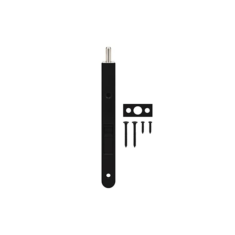 Nuk3y Heavy Duty 7-Inch Solid Brass Flush Bolt (Matte Black)