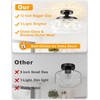 Slypadan Semi Flush Mount Ceiling Light, 12 Inch Large Black