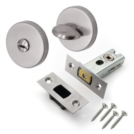 EAI Tubular Deadbolt Bathroom Kit | 101mm Case 82mm Backset | Satin Stainless