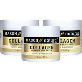 Mason Vitamins Collagen Beauty Cream 100% Pure Collagen Pear Scent, 2 Ounce Jar (Pack of 3)