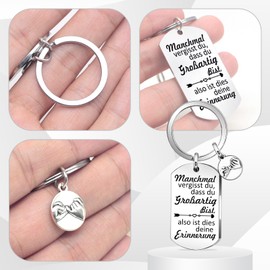 JINYJIA Gift Keyring, Courage Gift Keyring, Key Ring Gifts for Women, Motivational Gifts, Cheer Up Gifts for Best Friend, Farewell Gift, 3