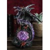 Ebros Lavender Dragon with LED Light On Lava Mountain 8.5