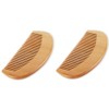 Set of 2 Wooden Comb Hair Wooden Comb Wooden Antistatic