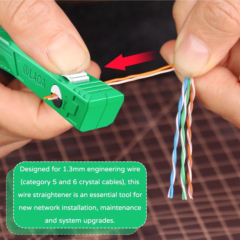 Network Cable Untwist Tool,Wire Straightener Tool For Category 5/6 Cables,Wire