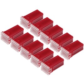 Hihaha 50A Micro Cartridge Fuses/Engine Inner FMM M-Case Type Fuses for Car Truck/Durable Plastic Metal / 10 Pcs Red