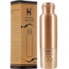 Pure Copper Water Bottle, Plain and Hammered 1000 Ml (33.81