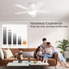 JSAITEE Ceiling Fans with Lights, 42 Inch Low Profile Ceiling