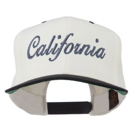 e4Hats.com California Embroidered Snapback Cap - Natural Black OSFM