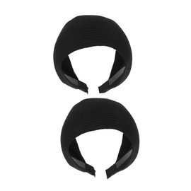 Baluue 2pcs Wide Non- Headband for Women Comfortable Knitted Hair Accessories for Everyday Wear and Special Occasions Fashionable Textured Design Hairbands