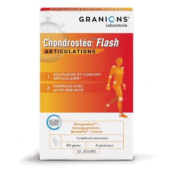 Chondrosteo+ Granions Chondrosteo+ Flash Articulations 40 gélules