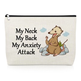 Possum Gifts for Women Opossum Lover Gift Possum Owner Cosmetic Bag for Her Animal Lover Sister Best Friend Opossum Themed Birthday Christmas Appreciation Graduation Present Travel Zipper Pouch