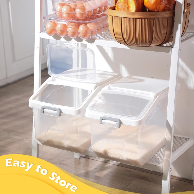 Sunnyray 4 Pcs Rice Storage Container 22 lb Airtight Flour