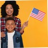 Levemolo Pack American Flags Hand Held Stick Flags Polyester USA