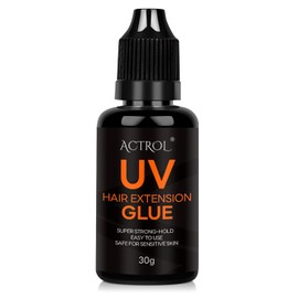 ACTROL Hair Extension UV Glue Hair Extension Glue Fast Dry Professional Waterproof Mild Transparent Adhesive