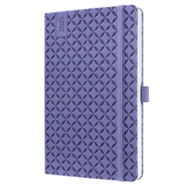 SIGEL J5125 Jolie Weekly Planner 2025, hardcover, 13,5 x 20,3 cm, 174 Pages, Purple